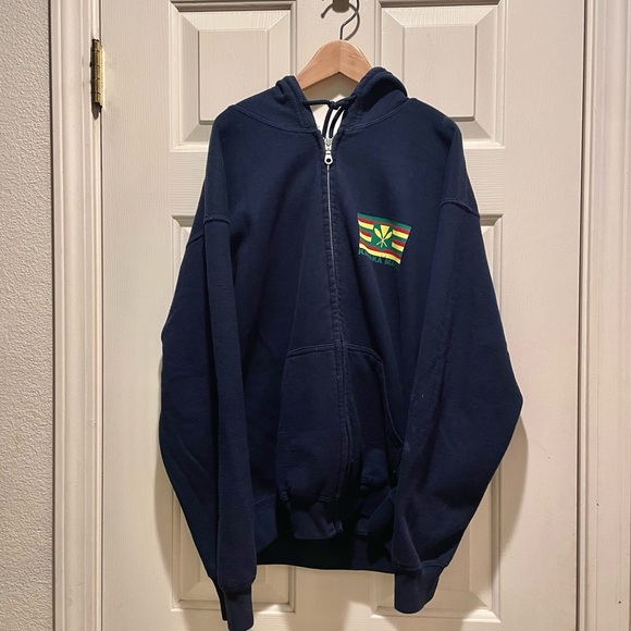 Kanaka Maoli Native Hawaiian Navy Blue Zip Up - Picture 2 of 4